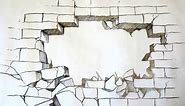 How To Draw A Broken Brick Wall (The Original)