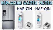 How to replace water filter in a Samsung Refrigerator with HAF-CIN and HAF-QIN filters.