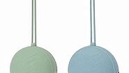 2 Pack Silicone Pacifier Holder Case, BPA Free Newborn Baby Pacifiers Silicone Pouch for Boys & Girls, Portable Silicone Pacifier Container Case (Sage, Ether)