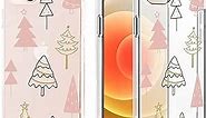 Compatible with iPhone 13 Mini Case 5.4-inch 2021, Cute Christmas Tree Transparent Crystal Clear TPU Soft Rubber Silicone Case Xmas Holiday Slim Phone Cover for iPhone 13 Mini 5.4"