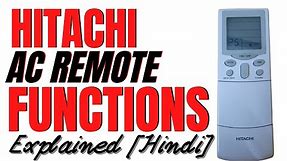 Hitachi ac remote functions explained | Hitachi ac remote demo | Hitachi ac remote manual [Hindi]