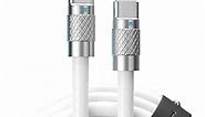 Statik TsumoCharge USB C Cable to i-Product 27W Fast Charging Cable, Heavy-Duty Liquid Silicone USB C Cable, Support Data Transfer Type C Cable, 6ft/2M, White