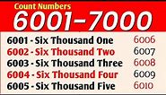 6001 To 7000 Numbers in words in English || 6000 - 7000 English numbers with spelling