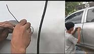 How to remove the broken key in a car door using basic tools