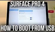 Microsoft Surface Pro 4 - How To Boot From USB Media