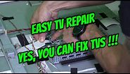 LED LCD TV REPAIR, DOESN'T TURN ON, NO PICTURE SCREEN, VIZIO XVT3D47 FIX