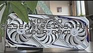 Alexander PCs: How to Reseat/Reinstall your GPU