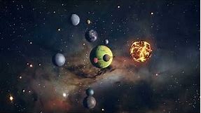 Planets, Galaxy, Solar System, Space Travel - Motion Graphics Background Video