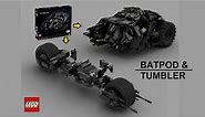 LEGO Batman The Dark Knight Batpod And Damaged Tumbler Alternate Build Of Tumbler
