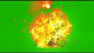 Green Screen Bomb Explosion Bouncing Debris - Footage PixelBoom