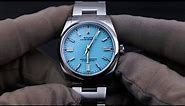 Rolex Oyster Perpetual 36 126000 Turquoise blue "Tiffany" Unboxing Video