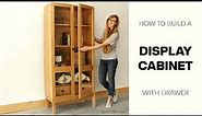 How to Build a GLASS DOOR CABINET with DRAWER