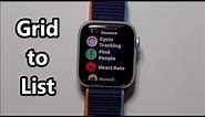 Apple Watch How to Change Apps Grid to List View (Series 6 & others)