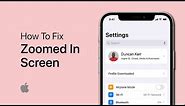 How To Fix Zoomed in Screen on iPhone - iOS 16