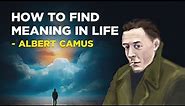 How To Find Meaning In A Meaningless Life - Albert Camus (Philosophy of Absurdism)