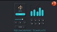 Neumorphic PowerPoint Template | Neumorphism Part-1 | Dark theme Neumorphism