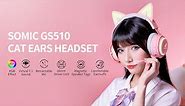 SOMIC GS510 Wireless RGB Cat Ears Gaming Headset