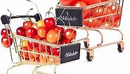 Shindel Mini Brands Shopping Cart Toy, 2PCS Shopping Day Grocery Cart Mini Supermarket Handcart Toy Shopping Carts