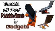 Useful 3D Print Foldable Stands, Foldable Gadgets, 3D Prints, Phone Stand, Laptop Stand, Stands