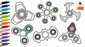 How To Draw Spinner | Set Fidget Spinners | Animation