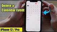 iPhone 12: How to Delete a Calendar Event