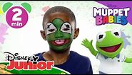 Muppet Babies | Kermit Face Painting Tutorial 🐸 | Disney Kids