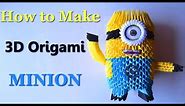 How to make an Origami Minion | Birthday Gifts - 3D Toys | DIY Paper Crafts |Giulia's Art