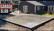 Building and installing a Monolithic Concrete slab for a garage start to finish