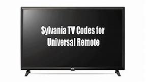Sylvania TV Codes for Universal Remote and Program Instructions