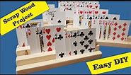 Tiered Playing Card Holder from Scrap Wood an Easy DIY Project