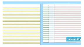 Twinkl Handwriting Highlighted Paper Worksheets