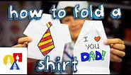 How To Fold An Origami Shirt (Father's Day Card)