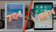 Tablette (70€) VS iPad (1200€)