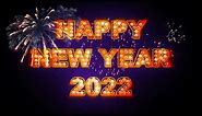 Animated Happy New Year 2022 Video Effects Free Footage