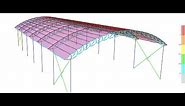 Curved Truss Steel Structure Analysis & Design (Importing DXF File)
