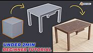 Modeling Table Under 2Min || Blender Beginners Tutorial