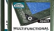 4x6 Green Tarp Waterproof (2 Pack) Small tarps Multipurpose Protective Cover All Purpose Poly Tarps Cover for Firewood Outdoor Furniture etc