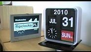 big /wall mountable/ flip calendar with analog clock