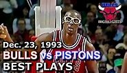 December 23 1993 Bulls vs Pistons highlights