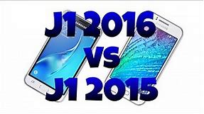 Samsung Galaxy J1 2016 vs J1 2015 Comparison video