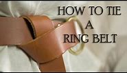 How to Tie a Ring Belt from Medieval Collectibles - Medieval Masterclass