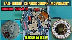 How To Service Tag Heuer Chronograph Movement Ronda 5040.b | Assemble Part | SolimBD