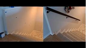 How I installed a Wooden Stair Handrail from Lowes