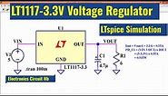 LTSpice LT1117-3.3V Voltage Regulator Design | Simulation