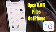 How To Open RAR Files On iPhone! [Extract .RAR] | iOS 16