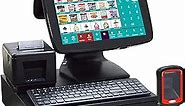 POS System,Cash Register for Retail,Includes Touch Screen Cash Register,80MM Thermal Printer,Cash Drawer,handfree Barcode Scanner,Windows 10,POS Software (700-LS003)
