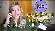 50 Common English phrases for phone calls
