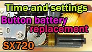 Button cell battery replacement to memorize time and settings Canon Powershot SX720