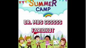 Summer Camp at Govt. Girls. Senior Secondary School Faridkot (2023)