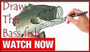 How To Draw The Bass fish - Learn To Draw - Art Space